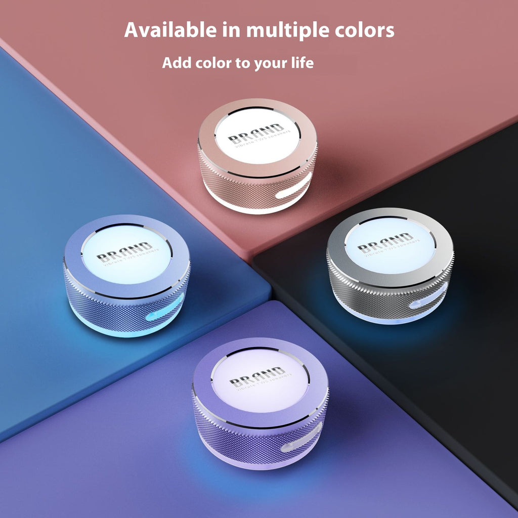 Small Wireless Bone Conduction Speakers Bluetooth Vibration Speaker With Color LED Light Portable Surface Adsorption Speaker