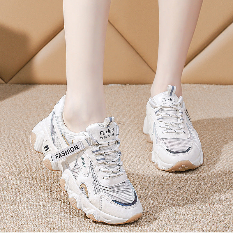 Breathable Sneakers With Thick Insoles For Women Students Running